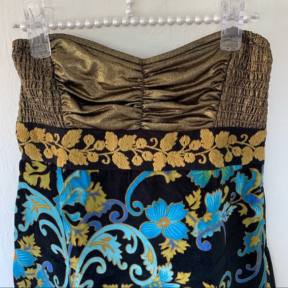 Free People Lost In Paradise Floral Velvet Mini Dress - Picture 10 of 16